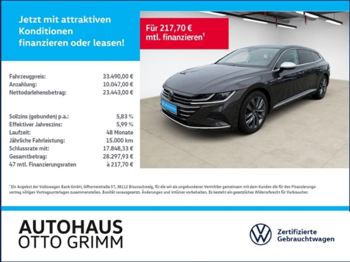 Volkswagen Arteon SB 2.0 TDI SCR Elegance LED AHK Navi Leasing