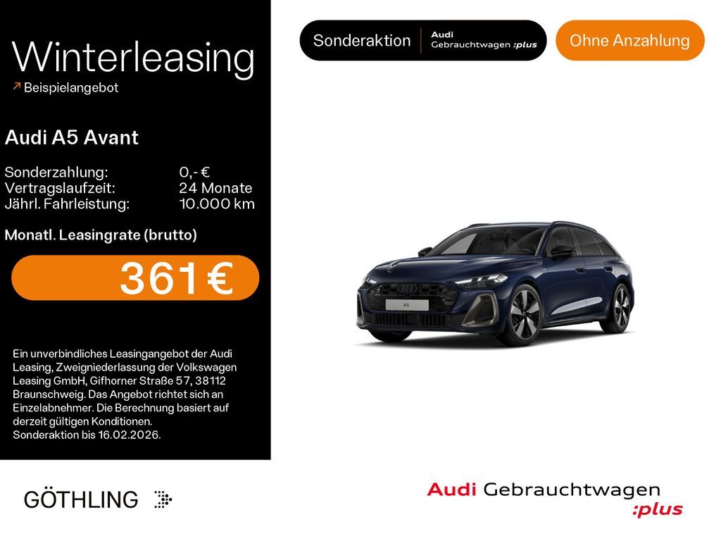 Audi A5 Avant 40 TDI S line edition one S tro*B&O*HUD Leasing