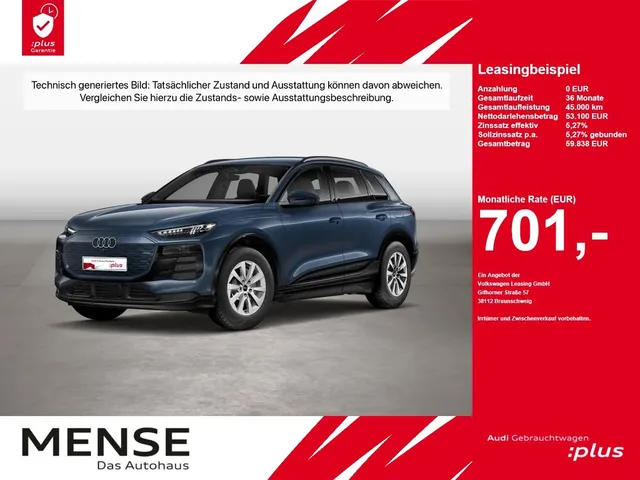Audi Q6 SUV e-tron 185 kW tech plus B&O HUD Standhzg