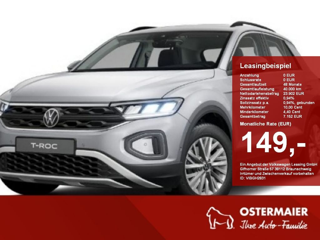 Volkswagen T-Roc Life 1.0 TSI 116 PS LED,PDC,SZG,APP Leasing