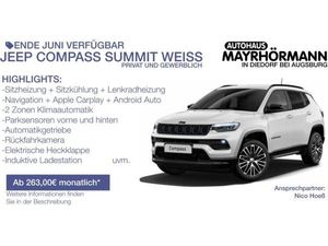 Jeep Compass Summit Weiß ✨LAGERFAHRZEUG 🚚✨ inkl. Premiumpaket 📦✨ (Beschreibung lesen) Leasing