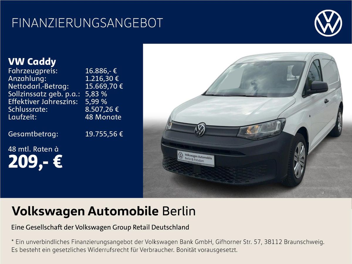 Volkswagen Caddy Cargo 1.5 TSI Navi Radio Klima PDC Leasing