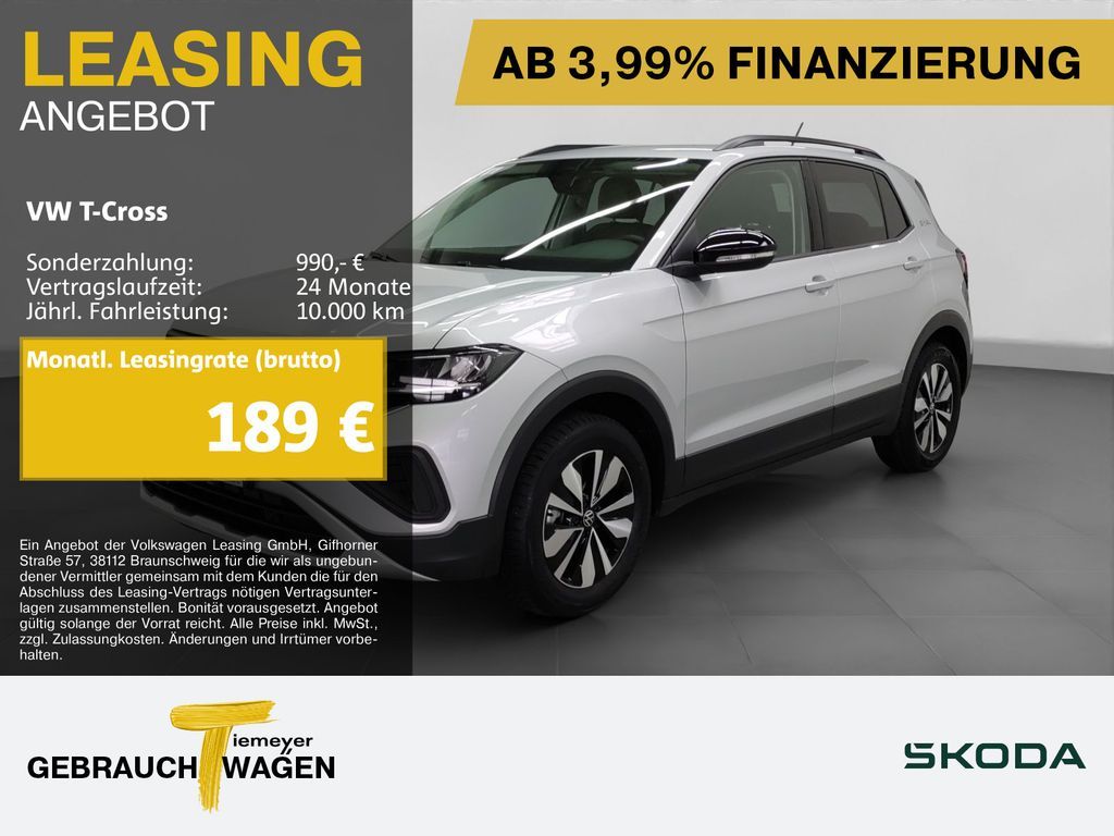 Volkswagen T-Cross 1.0 TSI DSG GOAL NAVI KAMERA LED SITZHZG Leasing
