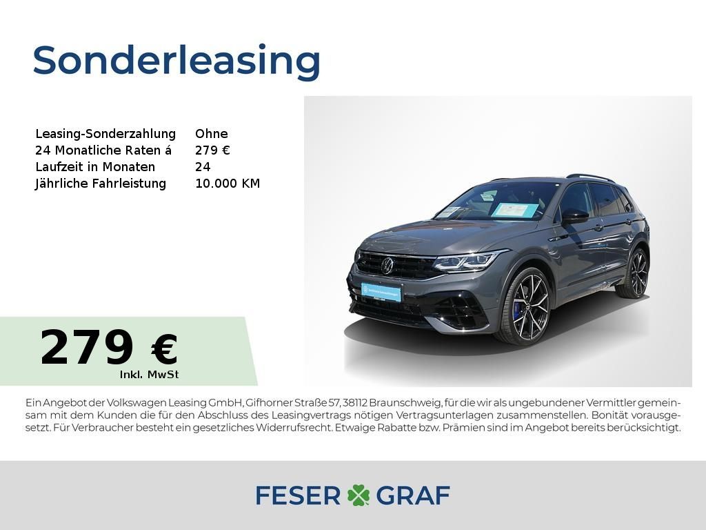 Volkswagen Tiguan R 2.0TSI 4M AHK Black HuD Leder Pano 360° Leasing