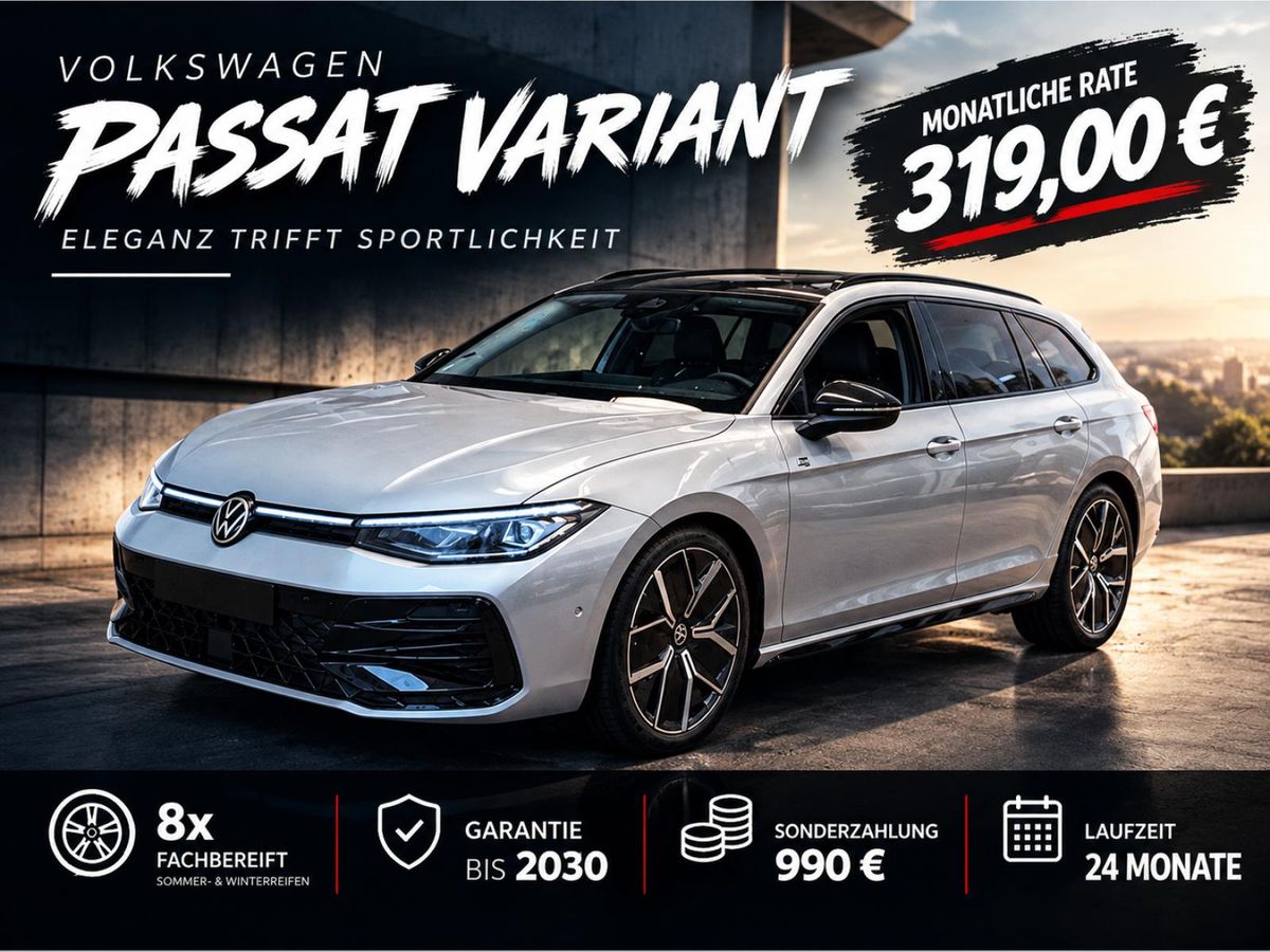 Volkswagen Passat R-Line 2.0 TDI 193PS 🔥VOLLAUSSTATTUNG🔥/8xBereifung🛞/Garantie-2030 Leasing