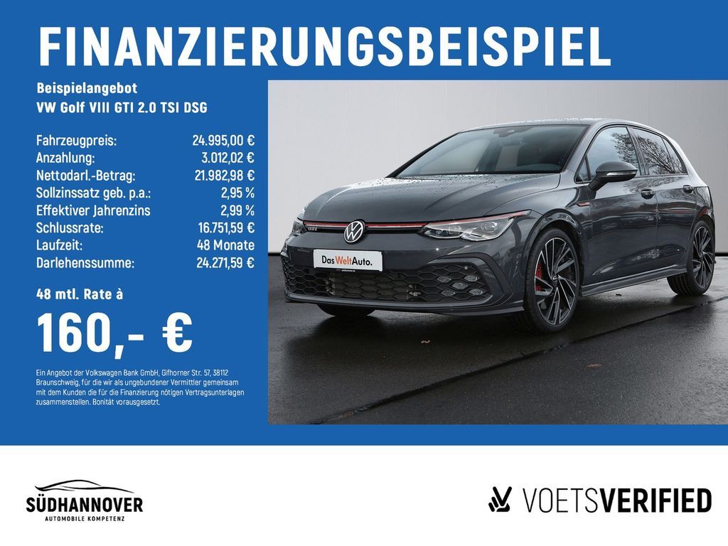 Volkswagen Golf VIII GTI 2.0 TSI DSG DCC+MATRIX-LED+H&K+ACC Leasing