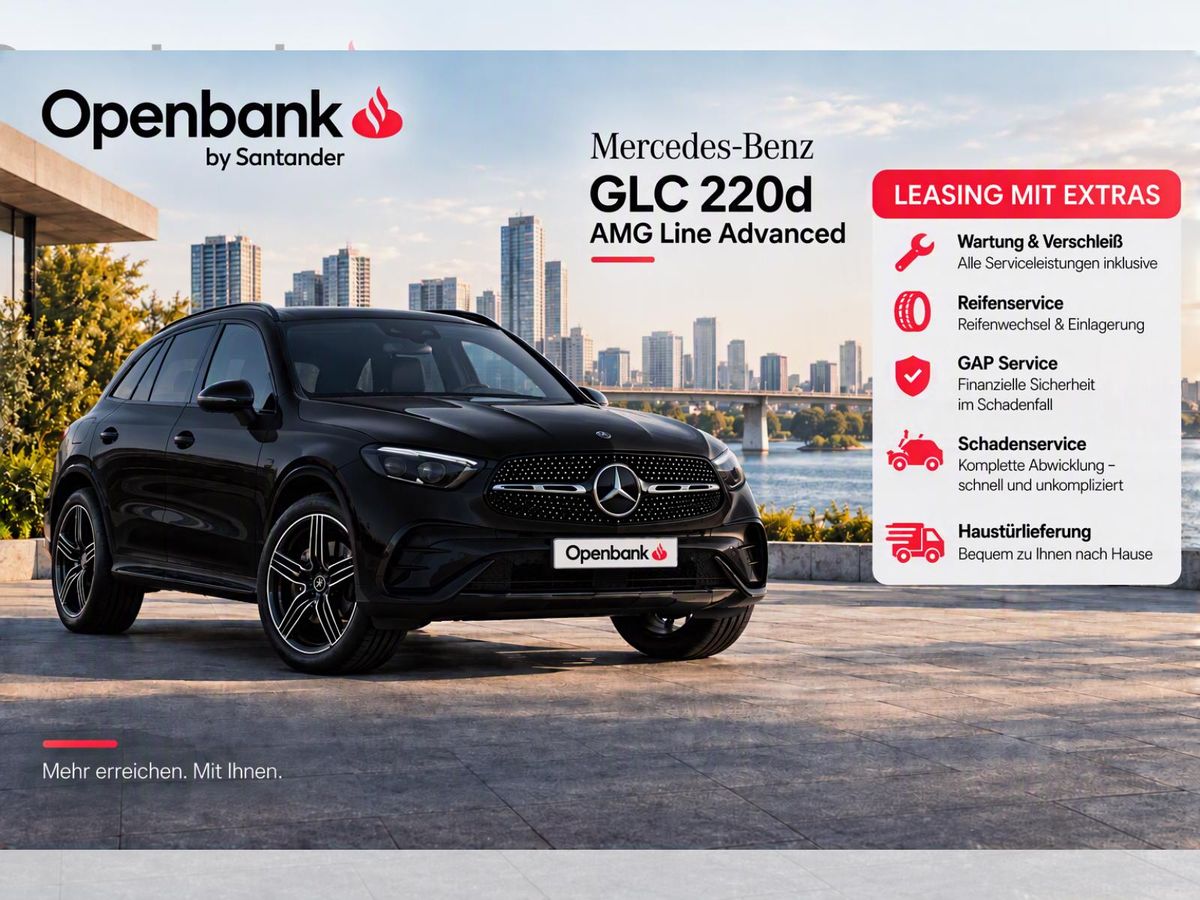 Mercedes-Benz GLC 220 AMG Line Advanced inkl. Wartung/Verschleiß + GAP Service + Reifenservice + Schadenmanagemen Leasing