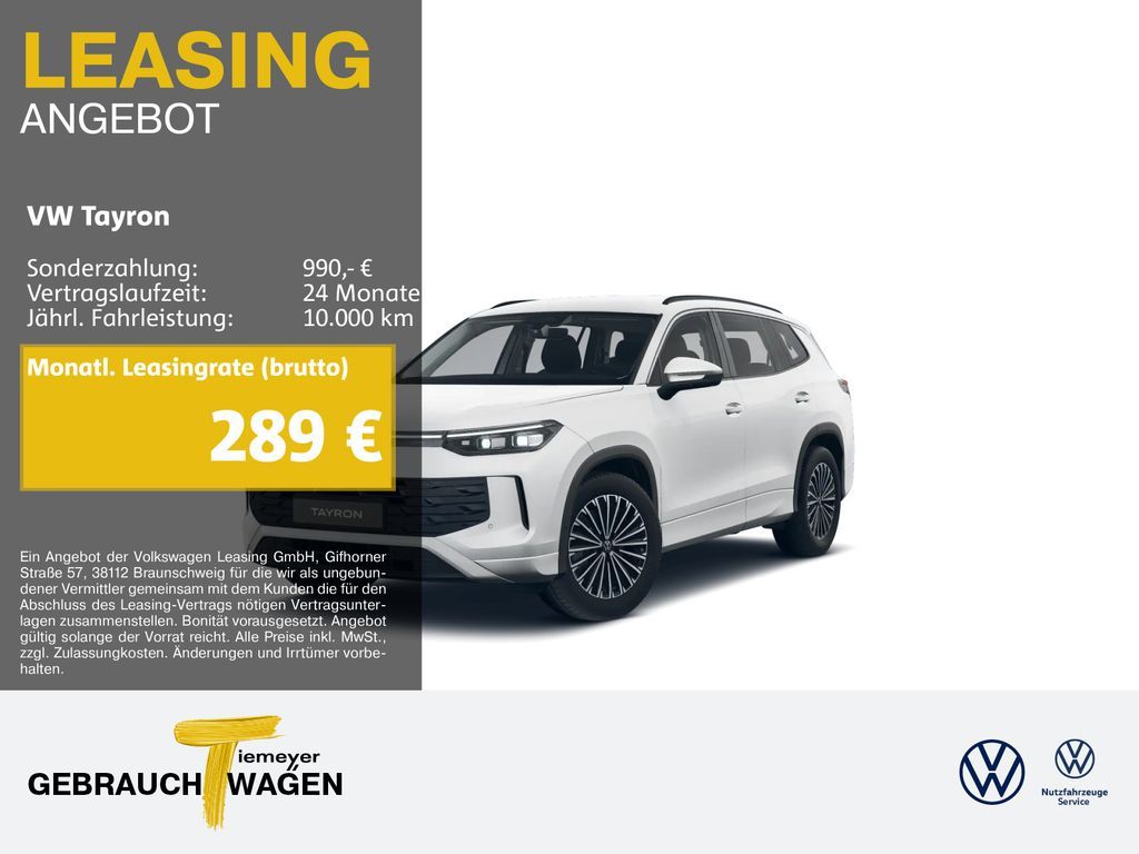 Volkswagen Tayron 1.5 eTSI DSG LIFE HD-MATIX 360° AHK 7-SIT Leasing