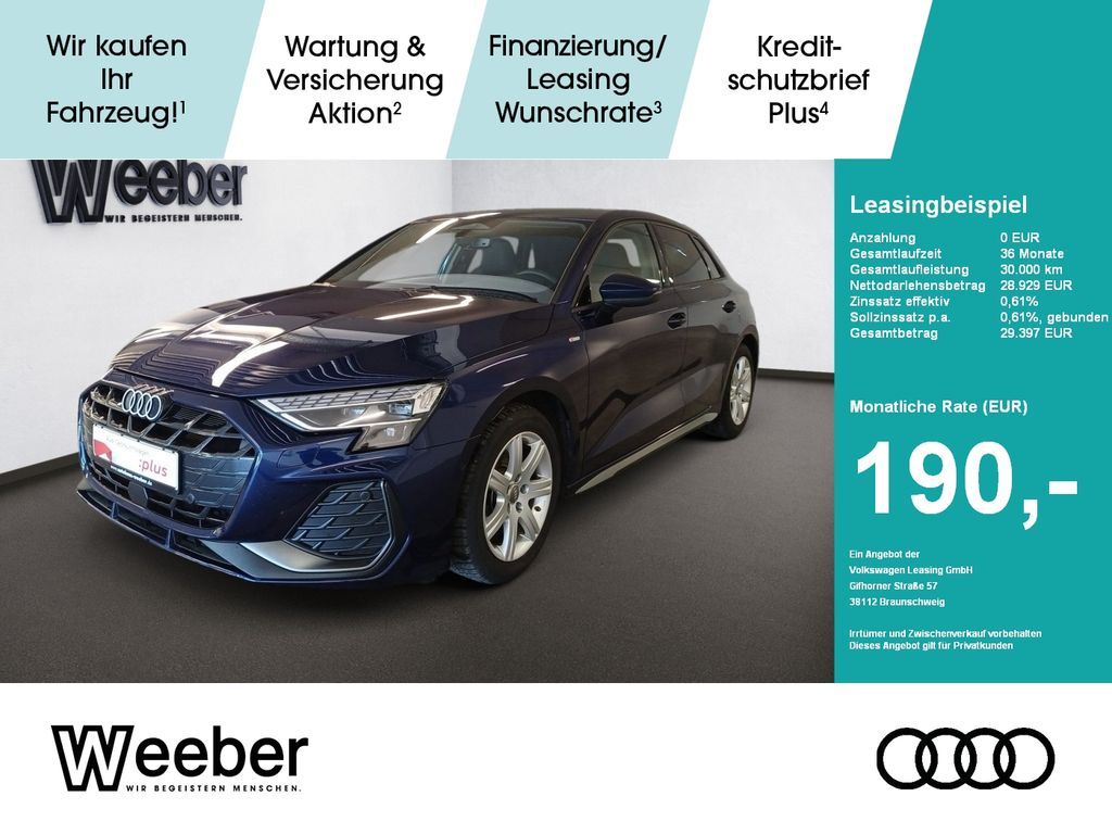 Audi A3 Sportback S line S tronic *KAMERA*NAVI*LED*SH Leasing