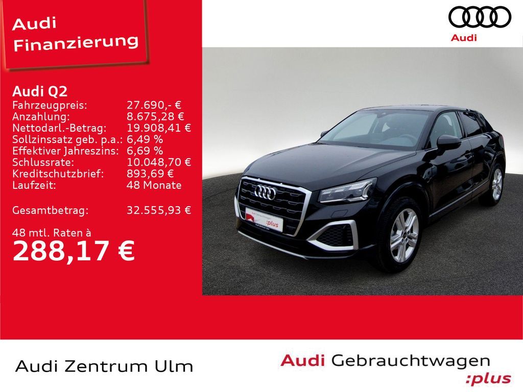 Audi Q2 advanced 30TFSI 17 AHK MATRIX NAVI+ RFK 5JGAR Leasing