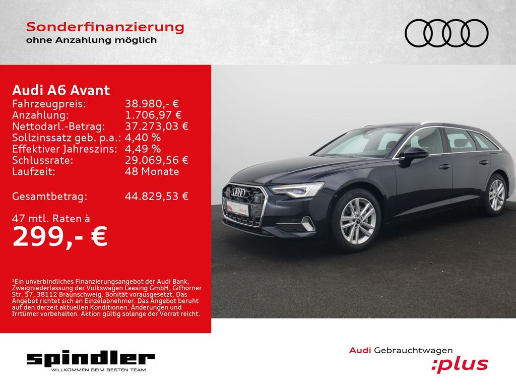 Audi A6 Avant advanced 40TDI S-tronic/ Navi, AHK, LED Leasing