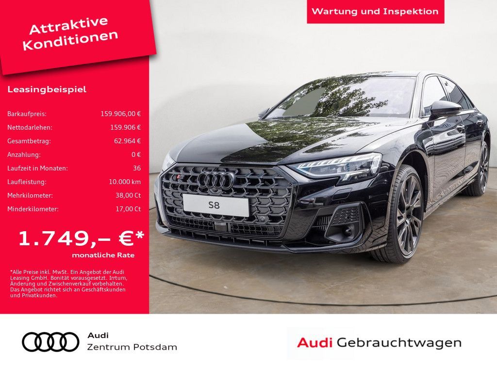 Audi S8 TFSI MATRIX PANO STANDHZ TV B&O Leasing