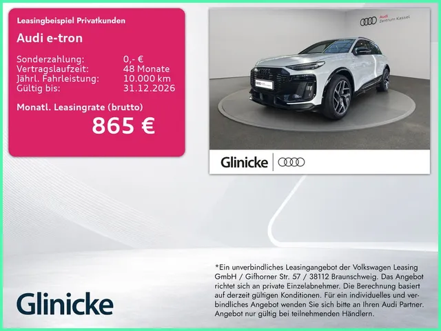 Audi Q6 S line e-tron perf. Matrix Pano HuD B&O AHK