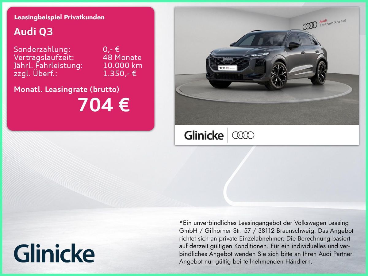 Audi Q3 SUV TFSI S line Tech+ SONOS Memory 360° AHK Leasing