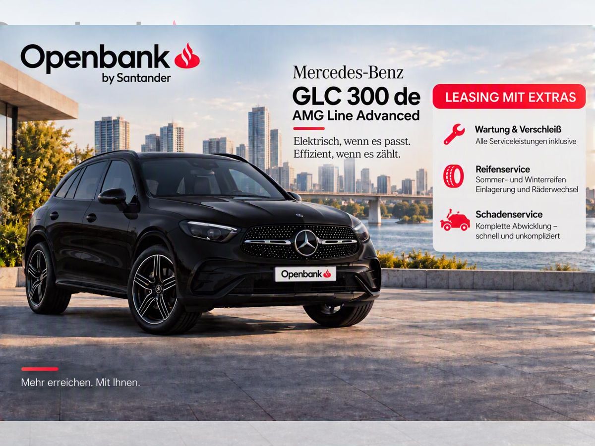 Mercedes-Benz GLC 300 de AMG Line Advanced |🔥Rate inkl. Services | Wartung & Verschleiß + Reifenservice + Schadenservice Leasing