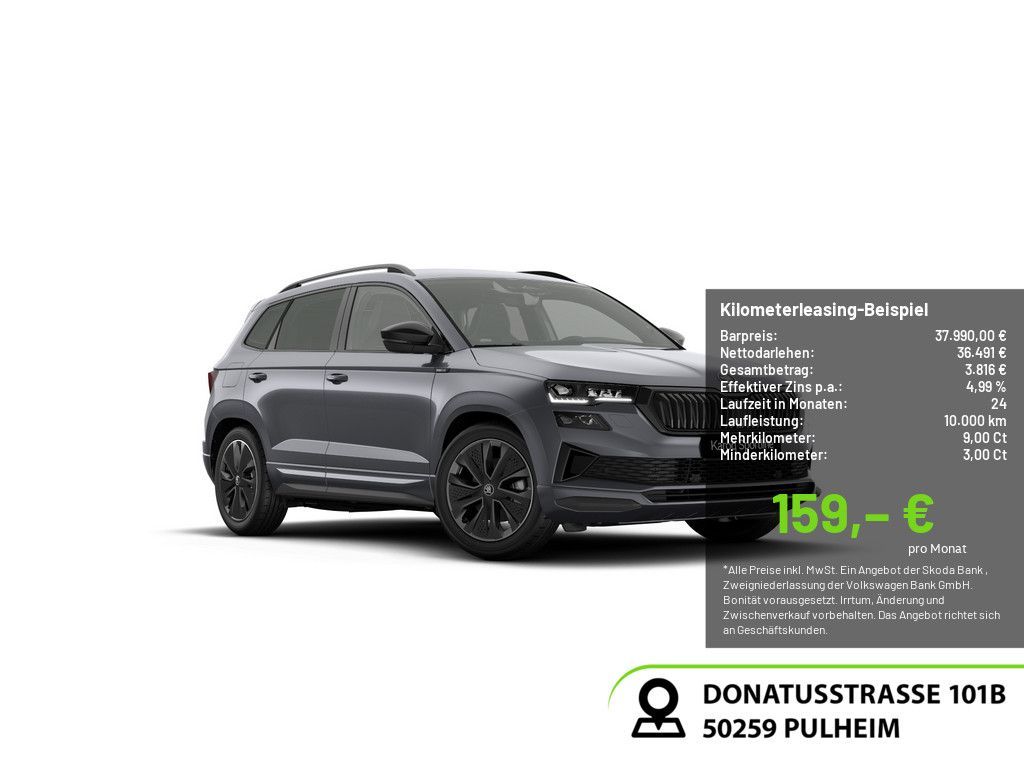 Skoda Karoq 1.5 TSI Sportline ACC NAVI MATRIX-LED AHK Leasing