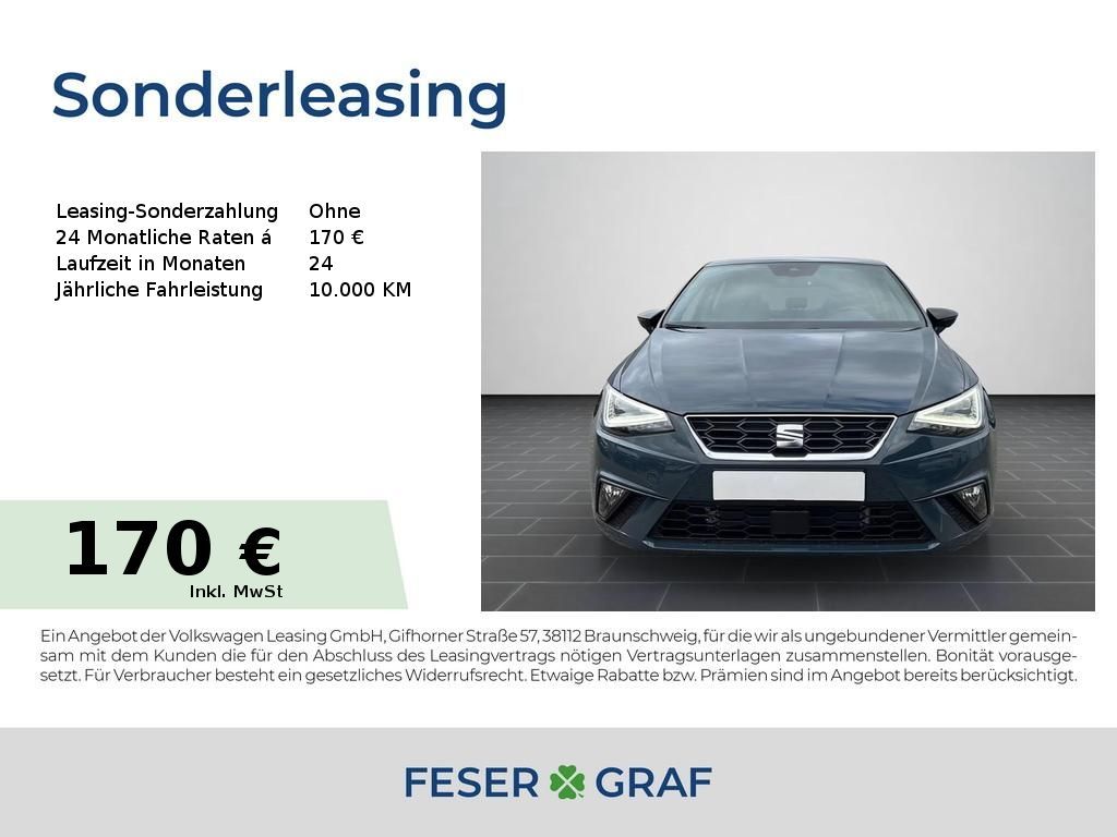 Seat Ibiza 1.0 TSI FR DSG SHZ|GJR|NAVI|PDC+RFK Leasing