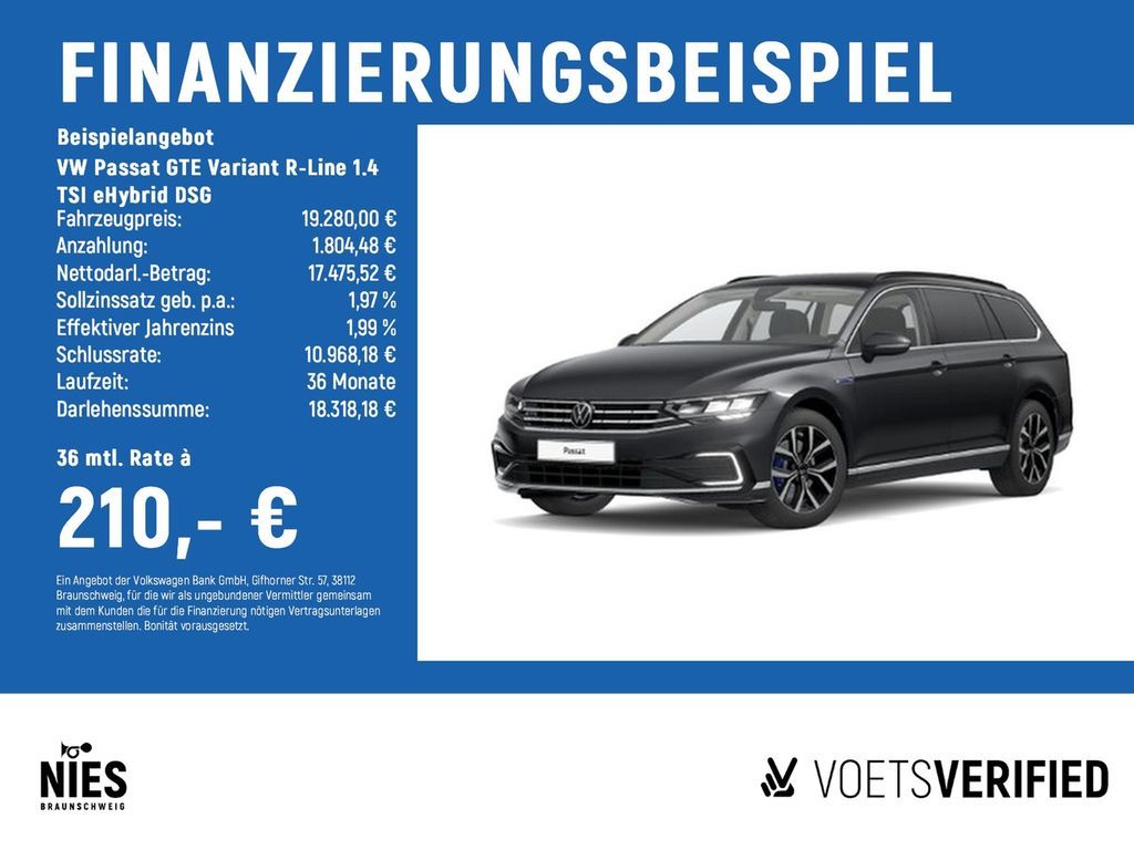 Volkswagen Passat GTE Variant R-Line 1.4 TSI eHybrid DSG Leasing