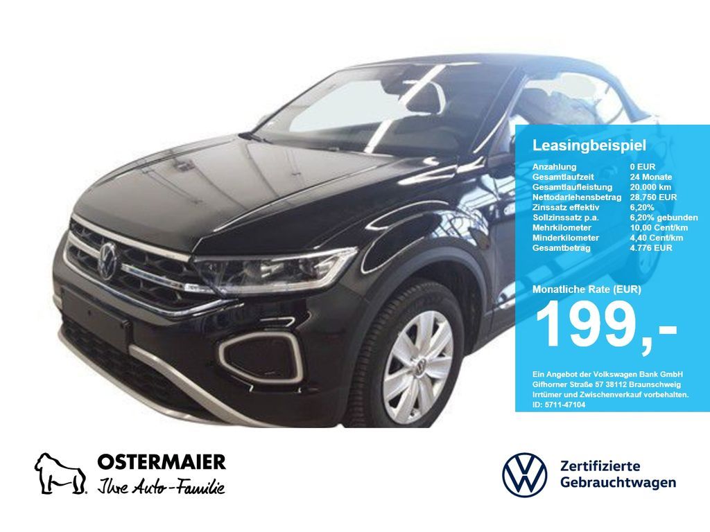 Volkswagen T-Roc Cabriolet GOAL 1.5TSI 150PS DSG NP.49 NAVI Leasing