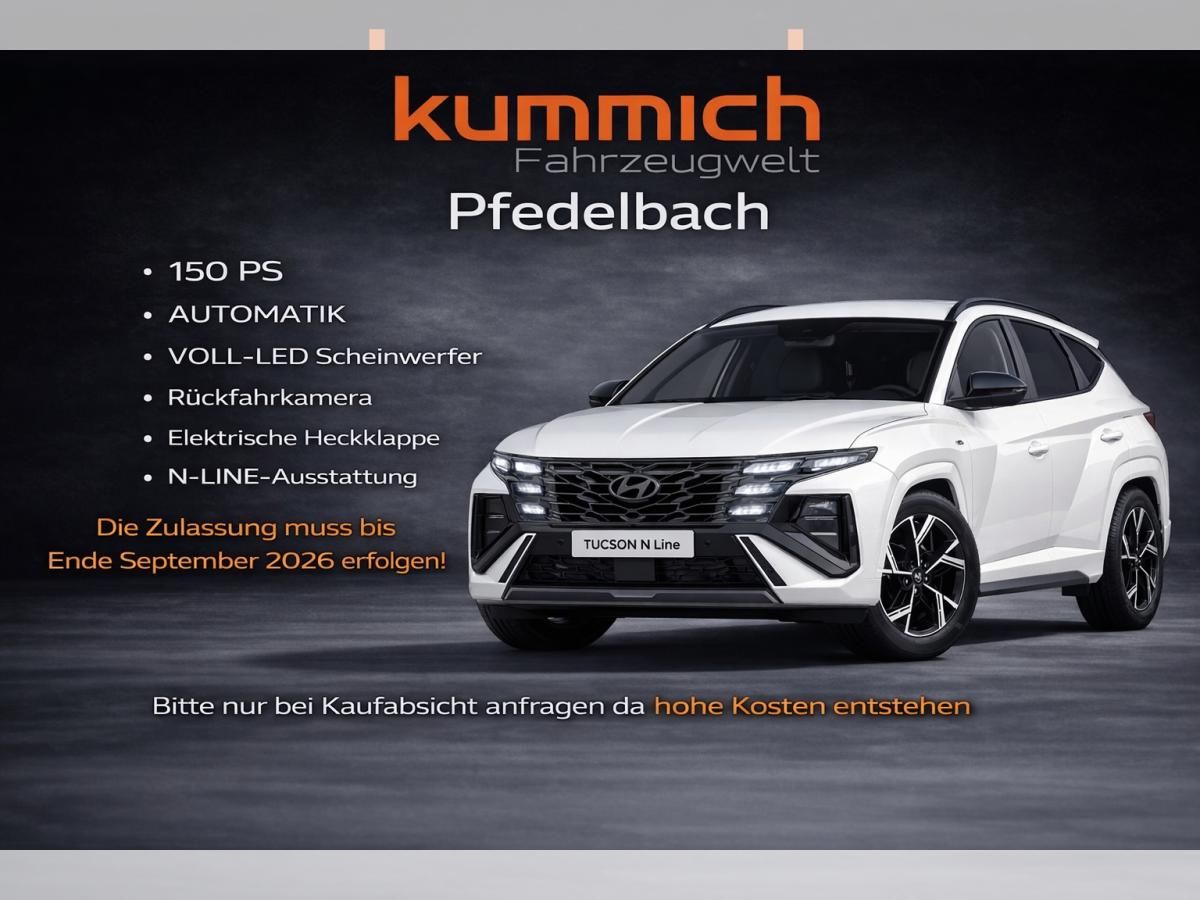 Hyundai TUCSON N-LINE 150PS AUTOMATIK*LED*NAVI*CARPLAY WIRELESS*RÜCKFAHRKAMERA Leasing