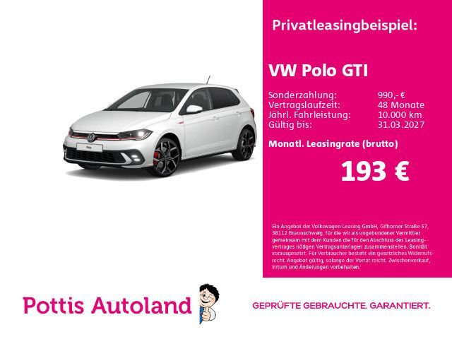 Volkswagen Polo GTI NAVI KLIMA ACC SHZG PDC Leasing