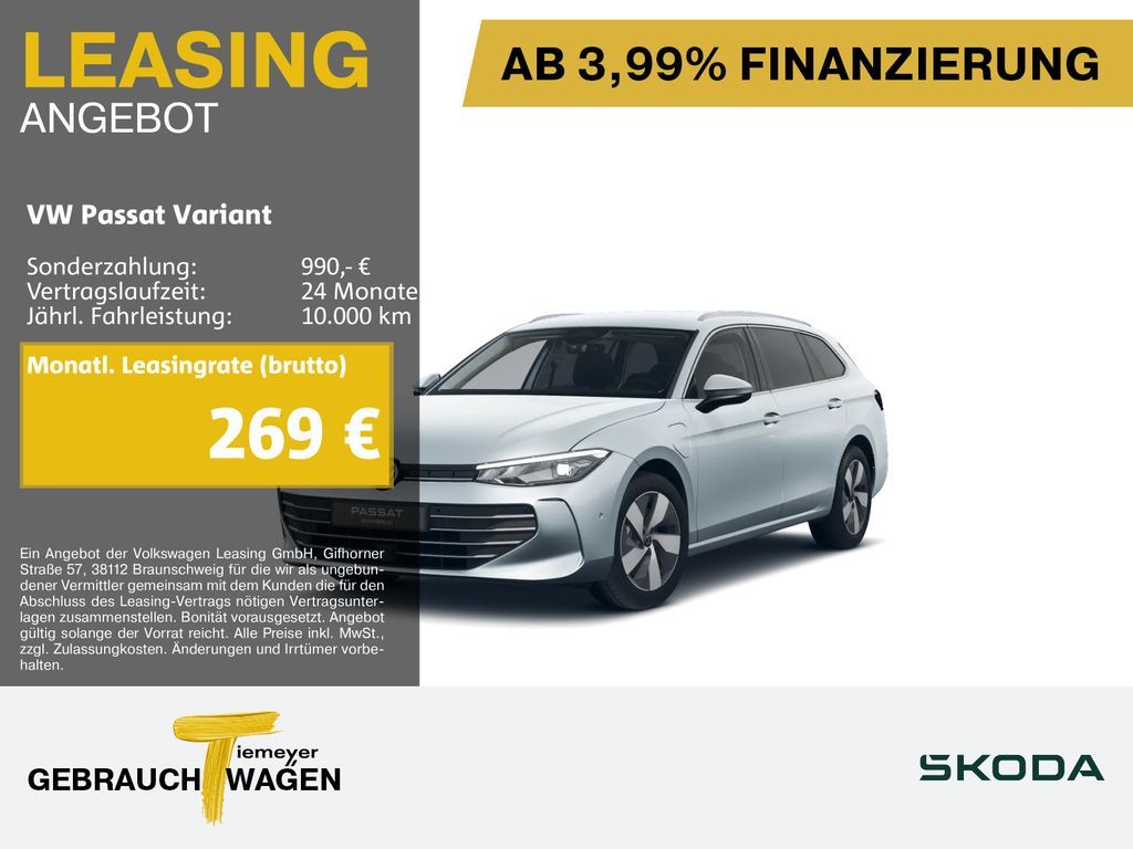 Volkswagen Passat Variant 1.5 TSI eHybrid BUSINESS LM17 NAV Leasing