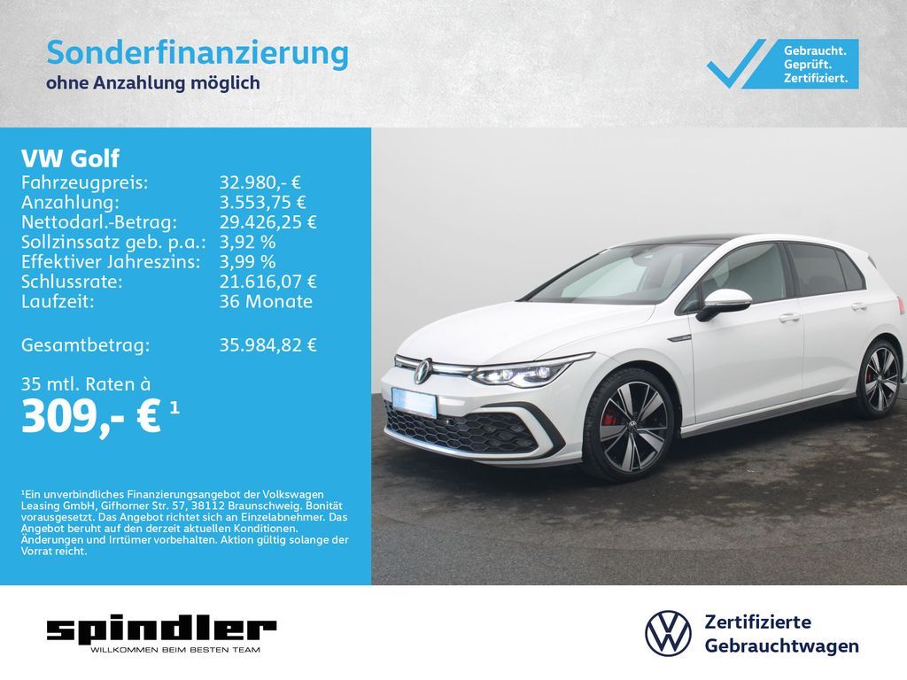 Volkswagen Golf VIII GTD 2.0TDI DSG / Pano, Matrix, CarPlay Leasing