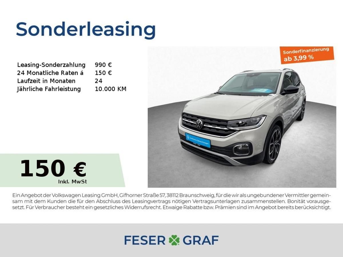 Volkswagen T-Cross Style 1.0 TSI AHK NAVI KAM APP LED Leasing