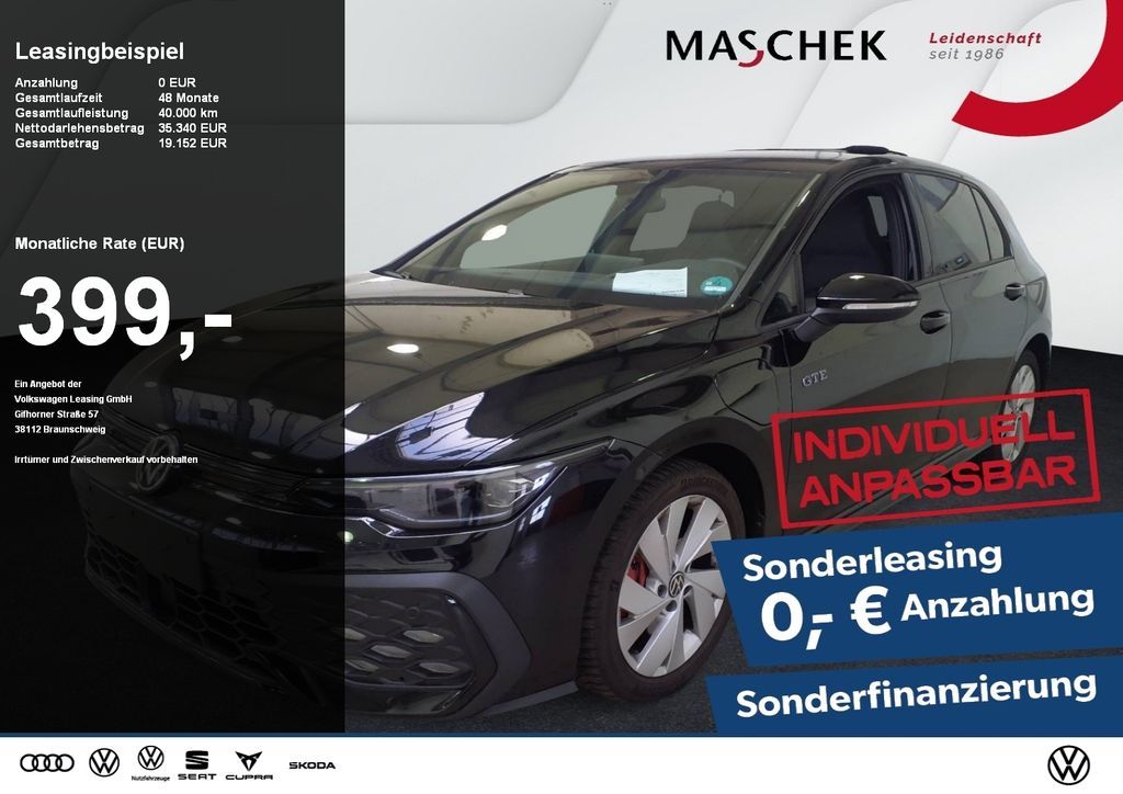 Volkswagen Golf GTE 1.5 e-Hybrid DSG AHK HUD RearView Navi Leasing