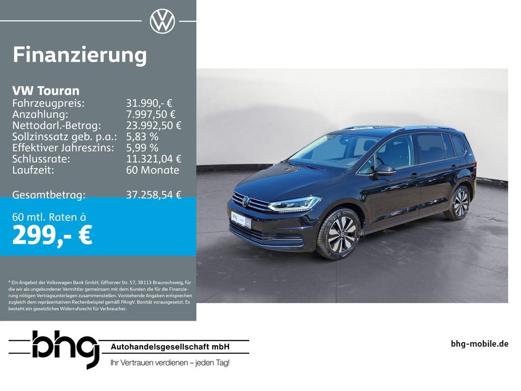 Volkswagen Touran 1.5 TSI DSG GOAL 7Sitz AHK MatrixLED Navi Leasing