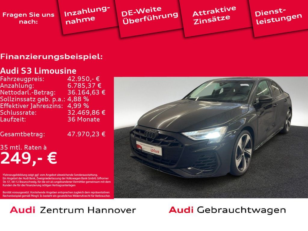 Audi S3 Limousine 2.0 TFSI Kamera Navi LED DAB Leasing