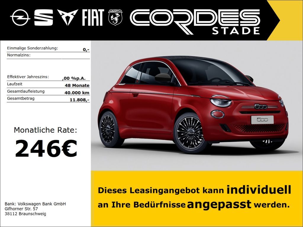 Fiat 500C Hybrid Cabrio  LA PRIMA SHZ Navi PDC Leasing