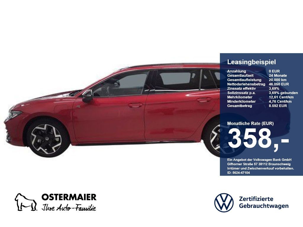 Volkswagen Passat Variant R-LINE SIGNATURE 1.5TSI HYBRID 17 Leasing