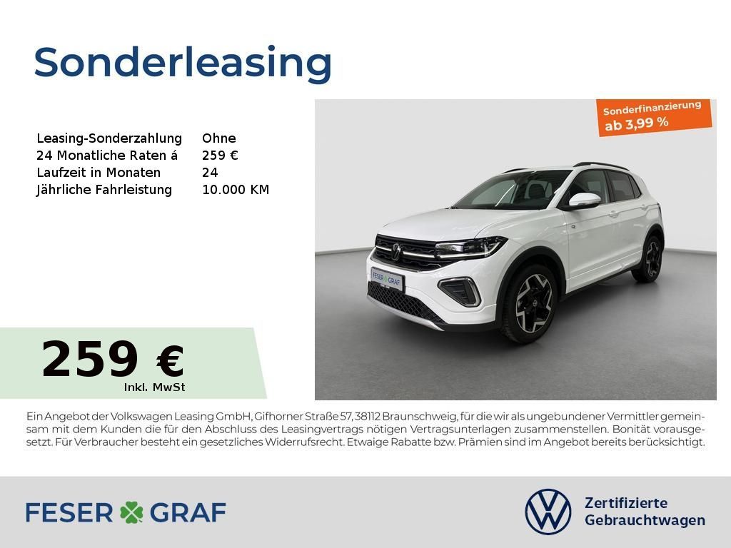 Volkswagen T-Cross R-Line 1.5 TSI DSG AHK RFK Matrix APP Leasing
