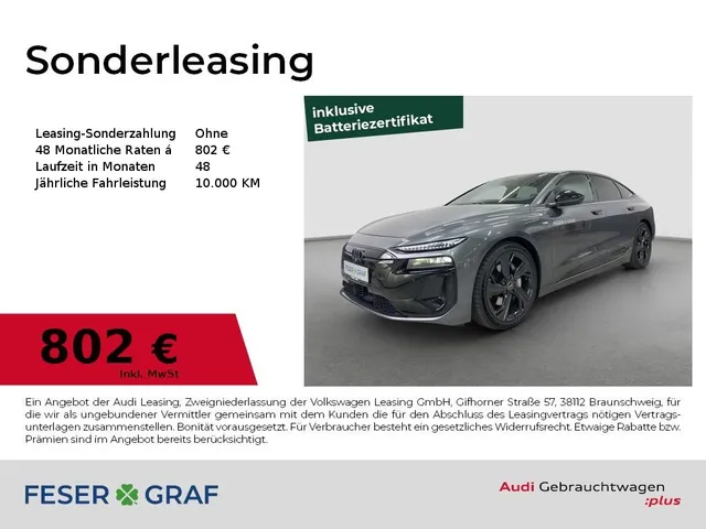 Audi A6 e-tron Sportback S line Perf. Matrix AHK B&O