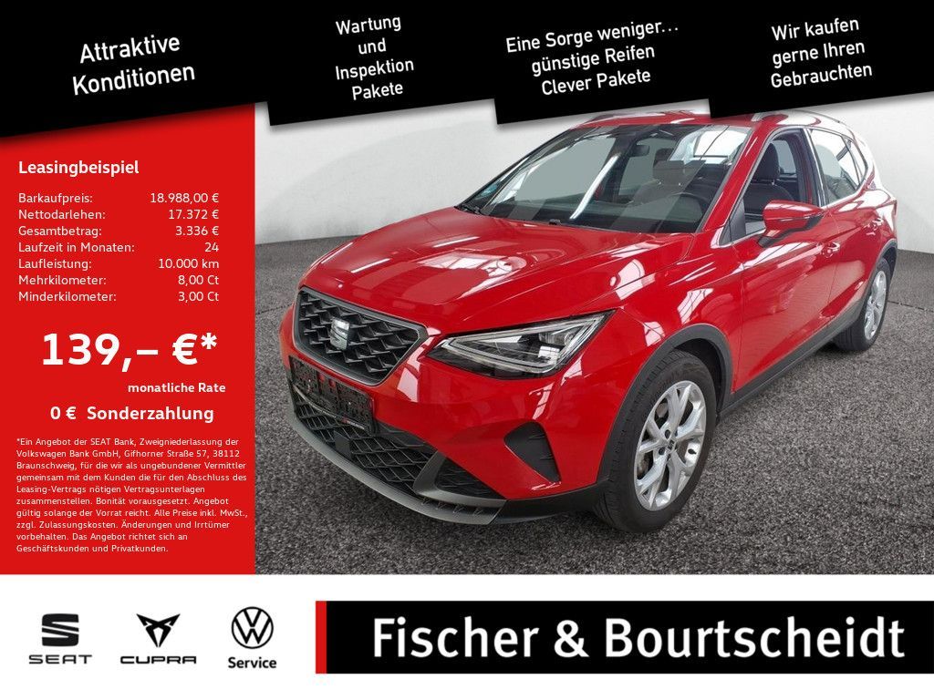 Seat Arona 1.0 TSI FR KLIMA PDC NAVI ACC FACEL. LED Leasing