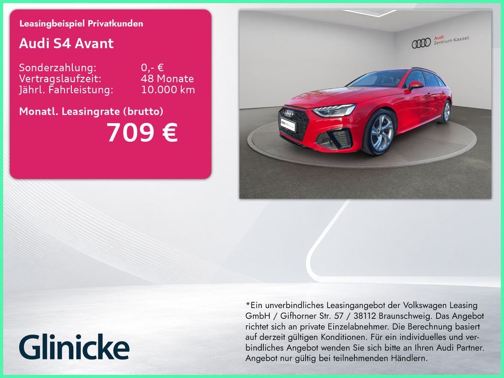 Audi S4 Avant 3.0 TDI quattro LED Pano Navi Kamera Leasing