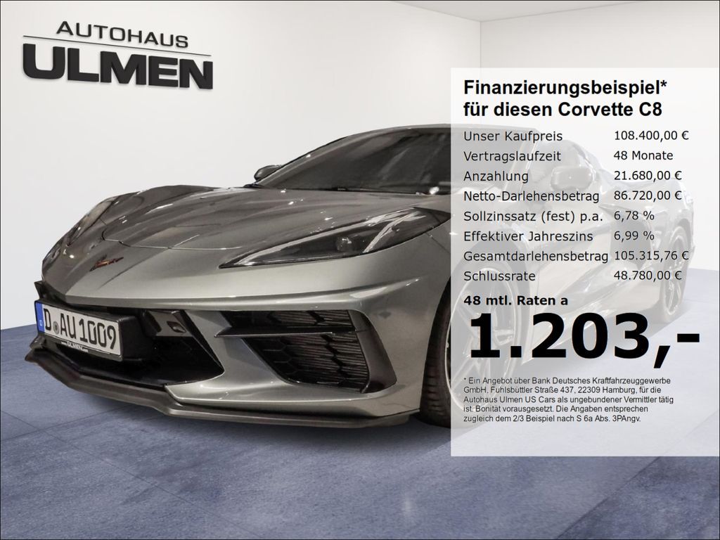 Corvette C8 Stingray Cabriolet 3LT Lift MR-Fahrwerk Leasing