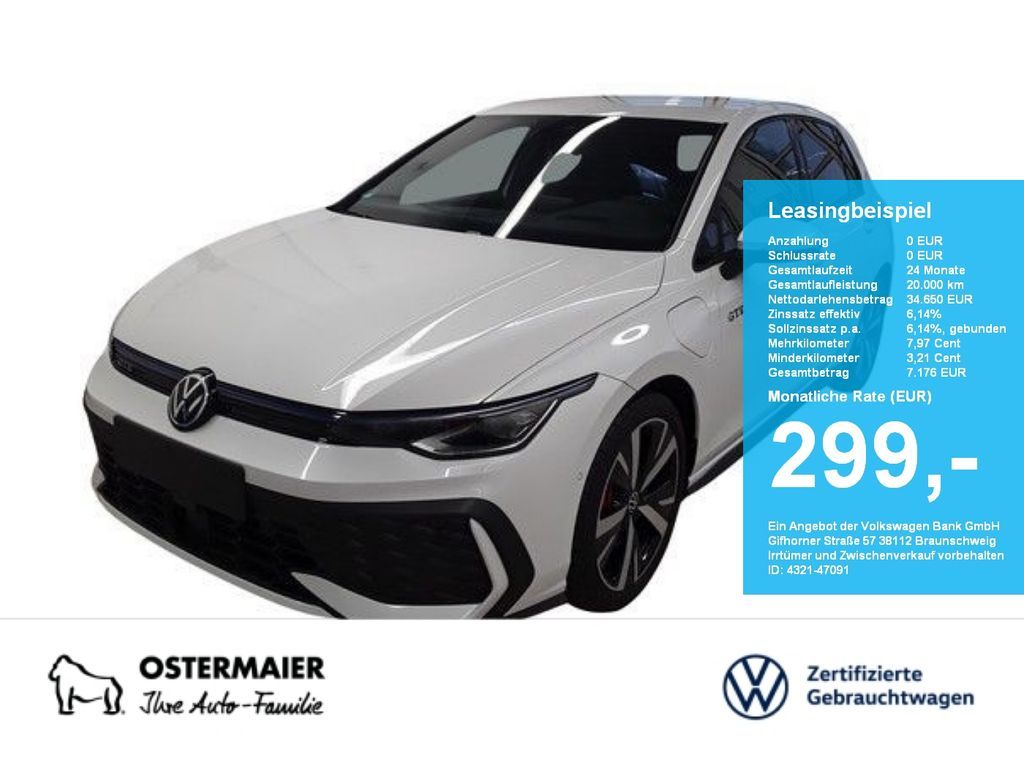 Volkswagen Golf VIII GTE 1.5TSI 272PS NP.59T NAVI.KAMERA.18 Leasing