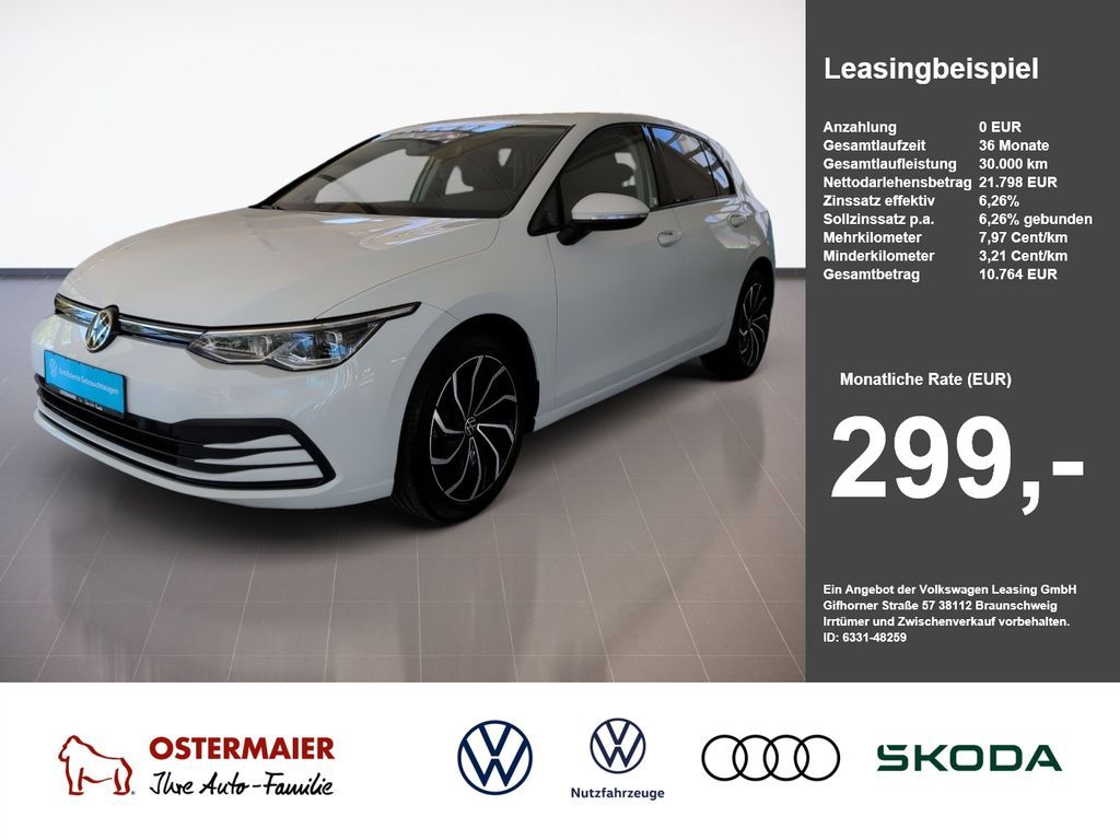 Volkswagen Golf VIII LIFE 2.0TDI 116PS FAHRSCHULUMBAU.IQ.LI Leasing
