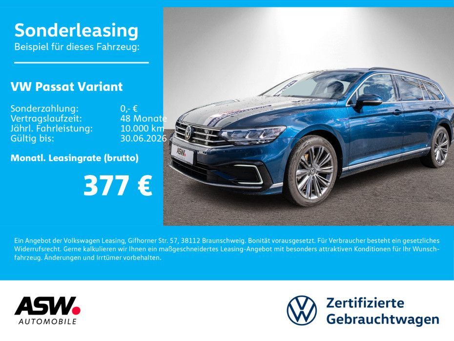 Volkswagen Passat Variant GTE DSG R-Line Leder Standhz AHK Leasing