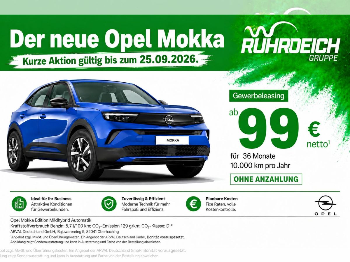 Opel Mokka Automatik 🛠️GEWERBE-BESTELLFAHRZEUG🛠️ Leasing