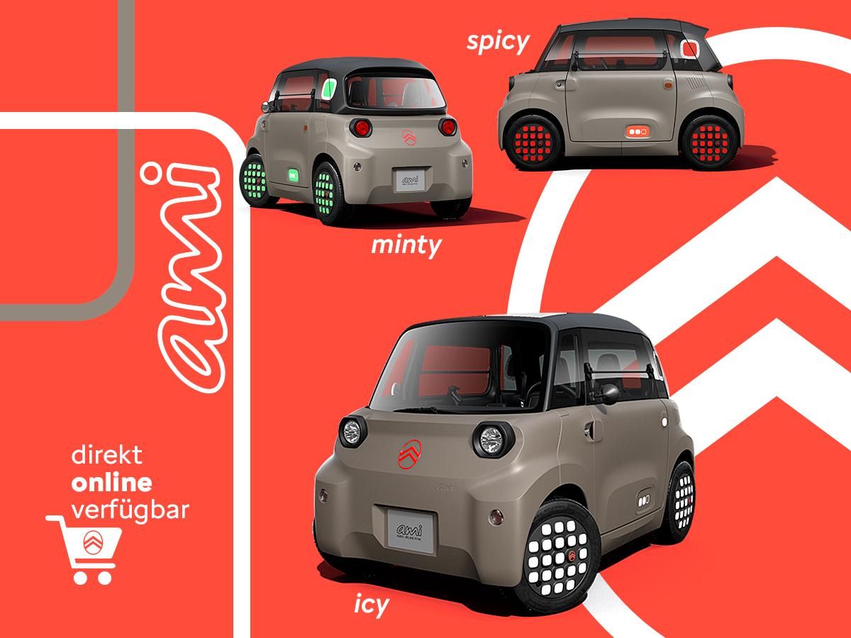 Citroën Ami NEU! ami colour | inkl. Farbpaket  in  spicy rot oder minty grün Leasing