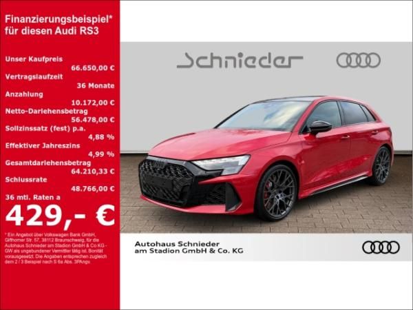 Audi RS3 SPORTBACK 2.5 TFSI MATRIX-LED+PANO+SONOS+NAVI Leasing