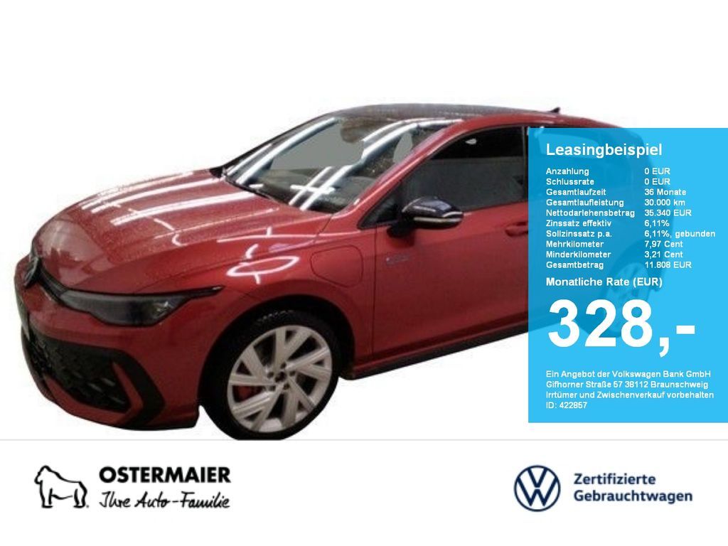Volkswagen Golf VIII GTE BLACK STYLE 1.5eTSI 272PS DSG HYBR Leasing