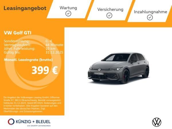 Volkswagen Golf GTI 2,0 l TSI DSG +BlackStyle+AHK+Navi+RearView+TravelAssist+Lane Assist+Sitzhzg.+Lenkradhzg+IQLight Leasing