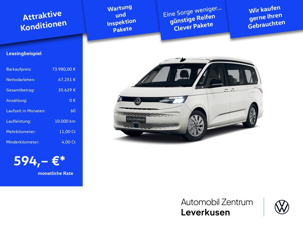 Volkswagen T7 California Beach eHybrid 4MOTION ACC CARPLAY Leasing
