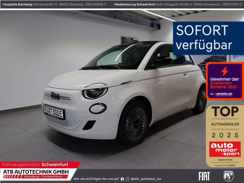 Fiat 500e Cabrio ICON + Komfortpaket 42 kWh PDCv+h Rü Leasing