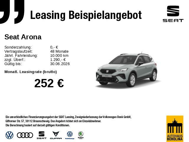 Seat Arona 1.0 TSI Style DSG *ACC*Vision+*LED*SHZ* Leasing