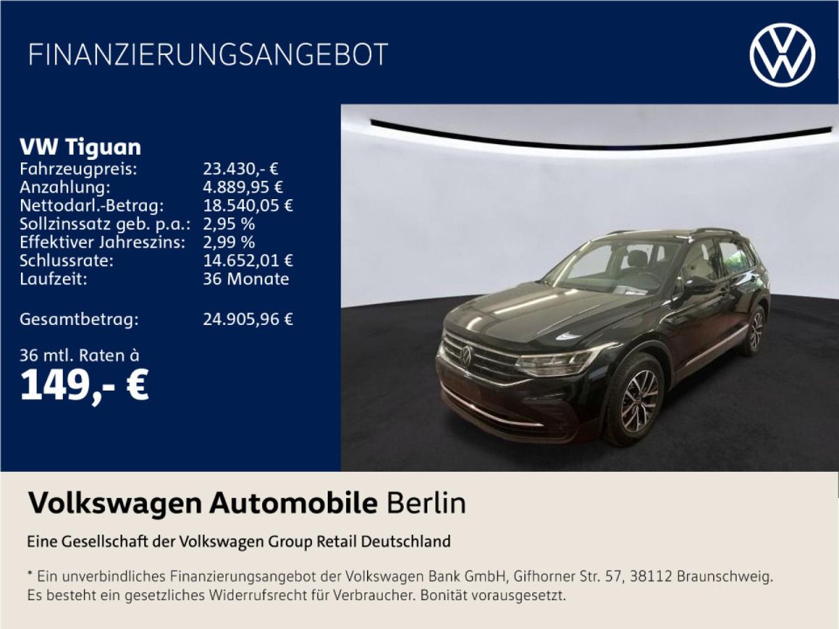 Volkswagen Tiguan 2.0 TDI Life Navi LED SHZ ACC PDC Leasing